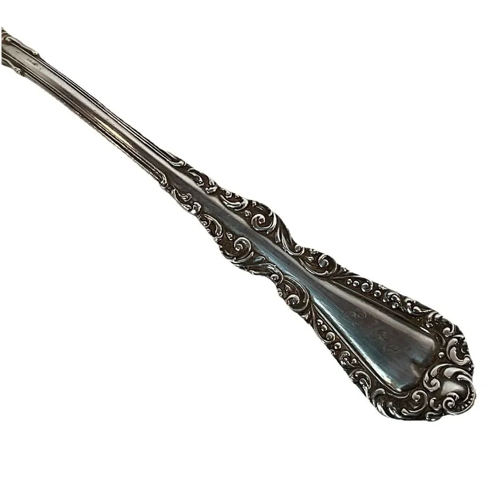 Rogers Serving Spoon PLYMOUTH Silverplate 8 5/8” c1897 Monogram Casserole